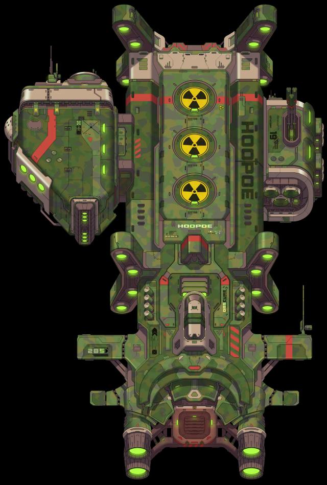 Hoopoe map, Radioactive Exterior variant