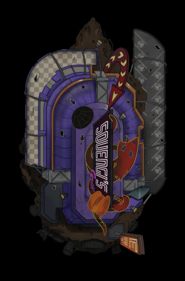 Squengi's Grill map, Breached Exterior variant