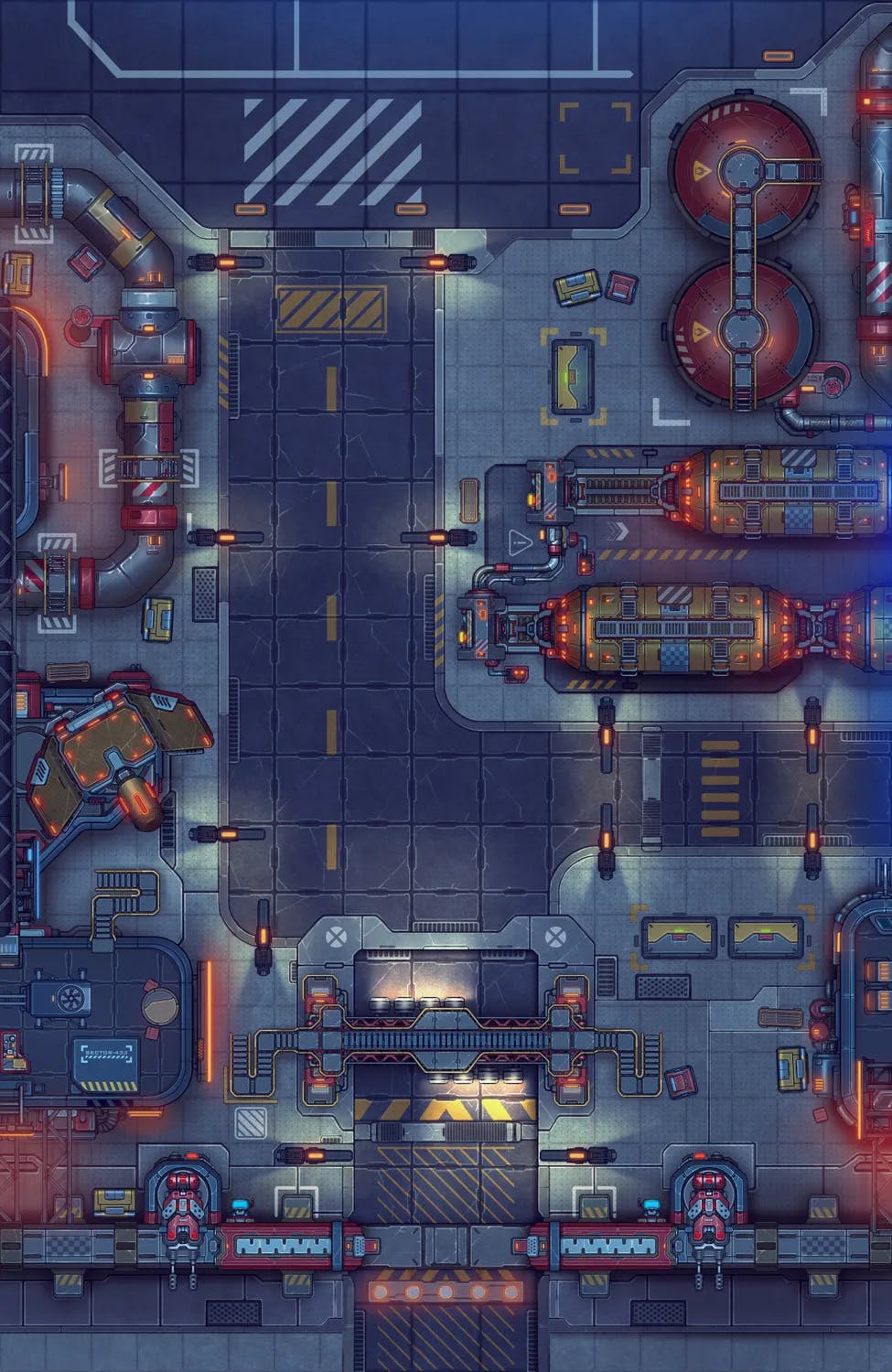 Cyberpunk Airbase map, Original variant